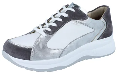 Produktbild von FINN COMFORT FINNCO Piccadilly Damen Halbschuhe grau weiss Leder - Größe: UK 6