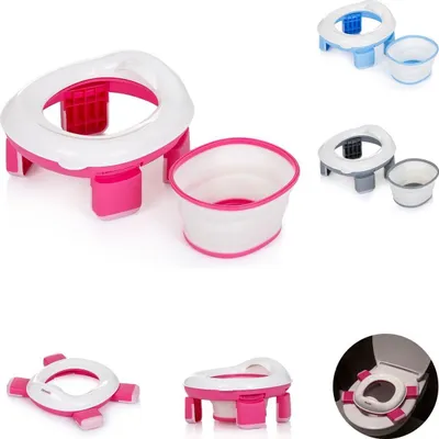 Obrázok produktu pre Chipolino Toaletný trenažér 2 v 1 Viaggio skladateľná taška ergonomický tvar ružová