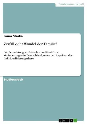 Produktbild von Zerfall oder Wandel der Familie?