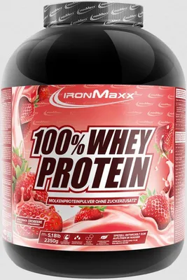 Produktbild von IronMaxx 100% Whey Protein - 2350g-Dose Erdbeere