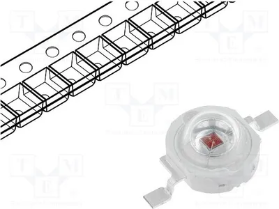 Productafbeelding van 1x IR-zender, model: P, optie: 240mW, kijkhoek: 120°, golflengte: 730nm, vermogen: 2,1W, artikelnummer: OSR9XAE3E1E. Infrarood-LED's