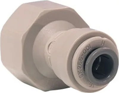 A close-up studio shot of a plumbing fitting.