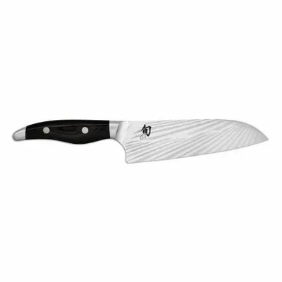 Produktbild von Kai Santoku-Messer Shun Nagare Black, Dual-Core-Stahl, Pakkaholz, Klingenlänge 18 cm, NDC-0702S