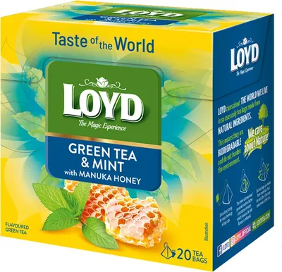 Produktbild von Loyd Grüner Tee Minze & Manuka Honig 20 Pyramidenbeutel
