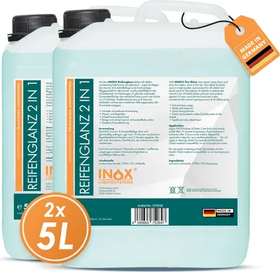 Produktbild von INOX® 2x5L Reifenglanz 2:1 Kunststoffpflege & Gummipflege Reifenpflege Reiniger