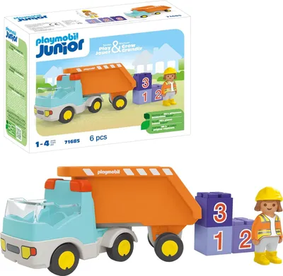 Image de geobra Brandstätter Stiftung & Co.K JUNIOR : Camion à benne basculante