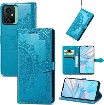 Produktbild von König Design Hülle kompatibel mit Kunstleder Handyhülle - Handy Case Blau