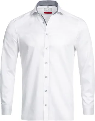 Produktbild von Greiff Corporate Hemd PREMIUM Herren ® Slim Weiß/Blau 43/44