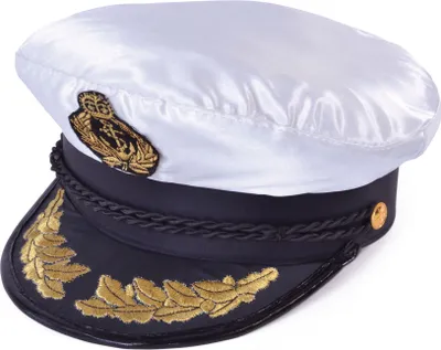 Immagine prodotto di Cappello da capitano unisex Bristol Novelty per adulti, Deluxe BN1167 (taglia unica) (Bianco)