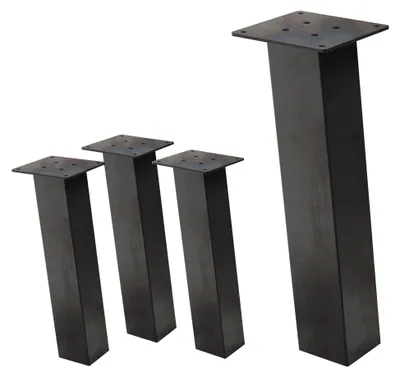 Obrázek produktu pro ML-Design, sada 4 kusů nohou ke stolu / podnoží k lavici, šikmé, 42 cm, průmyslový vzhled, ocel s práškovým nástřikem, profil 8 x 8 cm, tvar I, sklon 96°