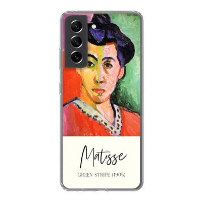 Produktbild von MuchoWow® Handyhülle Schutzhülle Hülle für Samsung Galaxy S21 FE Matisse - Grüner Streifen (1905) - Alte Meister Silikon Softcase Handy Hülle - Mobiltelefonhülle