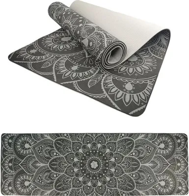 Zdjęcie produktu dla LIFEFIT® YOGA MAT MANDALA DUO, 183x58x0,6 cm, czarna