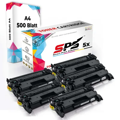 Produktbild von Druckerpapier A4 + 5x Multipack Set Kompatibel für Canon i-SENSYS LBP-214 dw (2199C002/52) Toner Schwarz