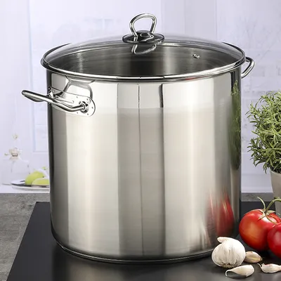 Produktbild von HAUSHALT INTERNATIONAL 220566 Kochtopf inkl. Deckel, Edelstahl, 30 cm Durchmesser