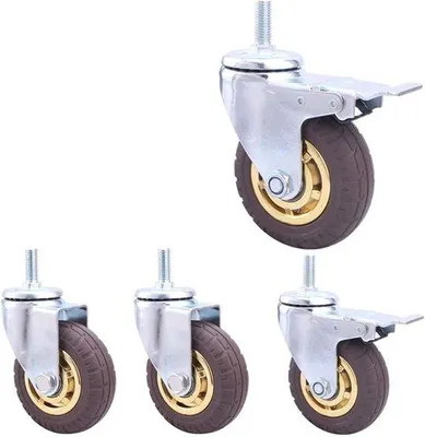 Produktbild von Schwere Rollenräder - Lenkräder - Transportindustrie - mit Bremse - 75 cm - Grau