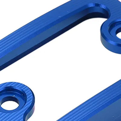 Image de 2 pièces Couvercle du réservoir de liquide de frein avant gauche/droite Remplacement en aluminium billeté pour NMAX155 NMAX125 2015-2020 Bleu