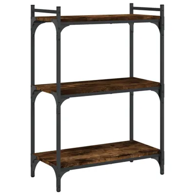 Produktbild von vidaXL Bücherregal 3 Böden Räuchereiche 60x30x86 cm Holzwerkstoff
