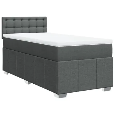 Immagine prodotto di vidaXL Letto a molle con materasso grigio scuro 80x200 cm in tessuto