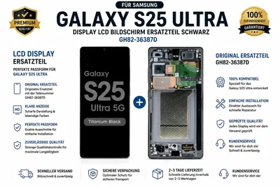 Produktbild von Samsung Galaxy S25 Ultra Display LCD Bildschirm Ersatzteil Schwarz  GH82-36387D