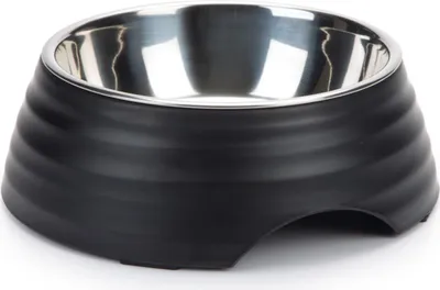 Immagine prodotto di Ciotola per cani in melamina Beeztees Rimpu, colore: nero, capacità: 350 ml