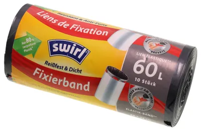 Immagine prodotto di swirl® fodera per cestino antistrappo e a prova di perdite 5022 60,0 l nero, 10 pz.