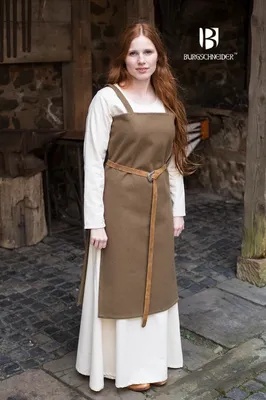 Produktbild von Wikinger Kleid Typ Trägerkleid Jodis Wolle Herbstgrün M