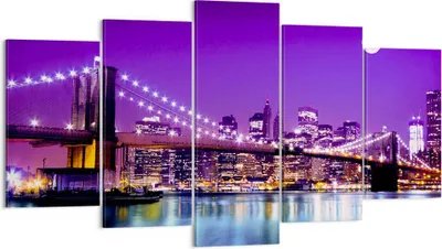 Produktbild von Bild auf Leinwand - Leinwandbild - Amerika wohnung architektur - 160x85cm - Wand Bild - Wanddeko - Leinwanddruck - Bilder - Kunstdruck - Wanddekoration - Leinwand bilder - Wandkunst - EA160x85-2443
