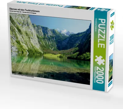 Produktbild von CALVENDO Puzzle Obersee mit den Teufelshörnern | 2000 Teile Lege-Größe 90x67cm Foto-Puzzle für glückliche Stunden