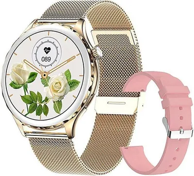 Produktbild von Rubicon Damen Smartwatch RNCF02-2 Gold + Armband Rosa