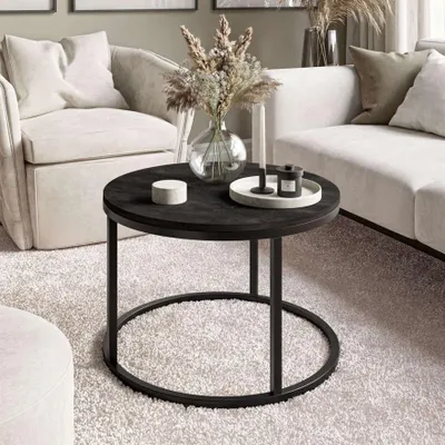 Produktbild von Runder Couchtisch CIRI Dunkelbeton