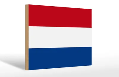 Produktbild von Holzschild Flagge Niederlande 30x20cm Flag of Netherlands