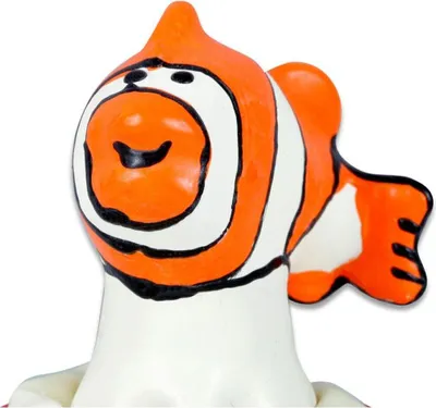 Productafbeelding van Condomerie - Handgeschilderde, opvallende condooms: vis, oranje