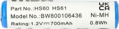 Produktbild von vhbw Akku kompatibel mit Wella Contura HS60, HS61 Rasierer (700 mAh, 1,2 V, NiMH)