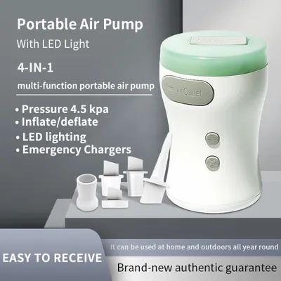Image de Pompe à air électrique multifonctionnelle portable sans fil, rechargeable par USB, gonfleur et dégonfleur 4 en 1 pour l'extérieur, Handmat