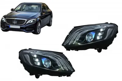 Produktbild von Full LED Scheinwerfer für Mercedes C-Klasse W205 S205 2014-2020 LHD W222 Look.