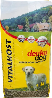 Produktbild von deuka dog Vitalkost 15 Kg Hundefutter Trockenfutter Geflügelfleisch Vollnahrung