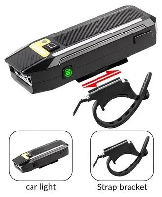 Obrázok produktu pre Nočné svetlo na bicykel, s RGB svetlami a senzorom osvetlenia, nabíjateľné cez USB-C, bicyklové svetlo, vodotesné, vysokovýkonné