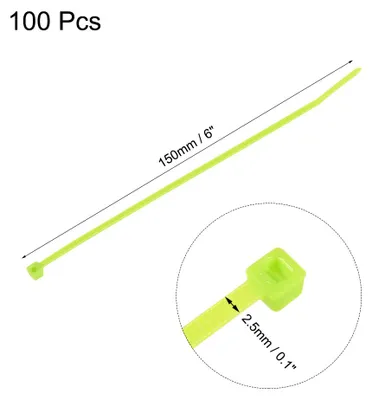 Produktbild von 100 Stš¹ck Markierung Kabelbinder Fluoreszenz Grš¹n 150mmx2.5mm Selbstsichernde Kabelbinder Set Best?ndige Kabelbinder Wiederverschlie?bar Kabel Organizer fš¹r Kabelmanagement