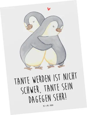 Produktbild von Mr. & Mrs. Panda Postkarte Tolle Tante - Weiß - Geschenk, humorvolle Sprüche, Grußkarte, Jubiläen, Nichte, herzerwärmende, Ansichtskarten, bildkarte, Postkarten, Neffe