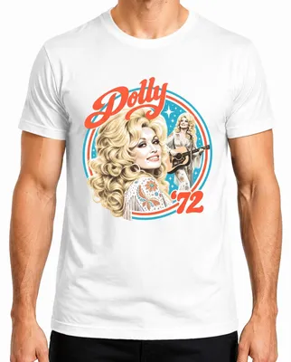 Immagine prodotto di Maglietta da uomo, taglia XL, colore bianco, con la scritta "Dolly Parton, 72, leggenda della musica country, stile retrò, Nashville"