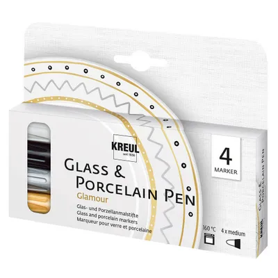 Zdjęcie produktu dla KREUL 16431 KREUL Długopis szklany i porcelanowy Glamour, zestaw 4 sztuk