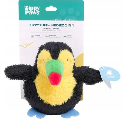 Immagine prodotto di ZippyPaws ZippyTuff Birdiez: giocattolo per cani 2-in-1 a forma di tucano