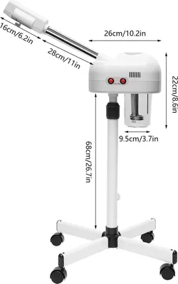 Produktbild von Gesichtsdampfer, höhenverstellbar, einfache Mobilität, Weiß