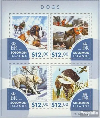 Produktbild von Briefmarken Salomoninseln 2015 Mi 3337-3340 Kleinbogen (kompl. Ausg.) postfrisch Hunde