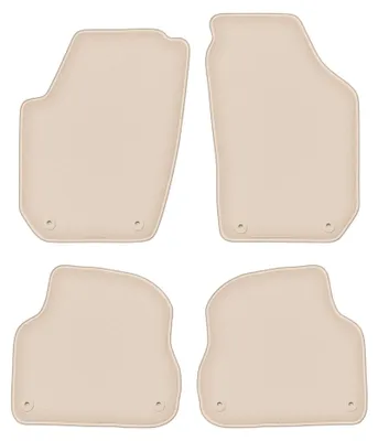 Obrázok produktu pre Velúrové autokoberce pre: Skoda Fabia II 2007-2014 (hatchback/kombi) – sada 4 ks, béžové, na mieru – Wielganizator FORTUNA – verzia W0830
