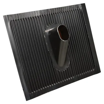 Produktbild von PremiumX Dachabdeckung Aluminium Ziegel Schwarz Pfanne für Sat Mast Sparrenhalter