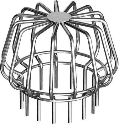 Produktbild von V4A Edelstahl Laubfanggitter Laubfang Dachrinne Laubfangkorb Dachrinnenschutz 100mm