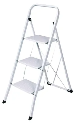 Obrázek produktu pro Skládací schůdky 3stupňové, bílé