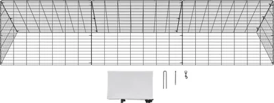 Zdjęcie produktu dla SucceBuy tunel dla kurczaków, 300 x 71,1 x 61,5 cm (dł. x szer. x wys.), przenośny kurnik, wybieg na podwórko, łatwy montaż dla kurczaków, kaczek, królików, do użytku zewnętrznego