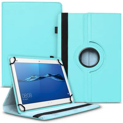 Produktbild von Tablet Hülle für Huawei Mediapad T1 T2 T3 T5 10 Tasche Schutzhülle 360 DrehbarFarben:Türkis